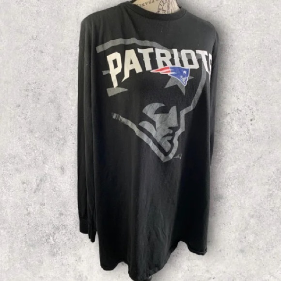 NFL apparel New England Patriots Black Long Sleeve T-Shirt Men’s 2X - Picture 10 of 10